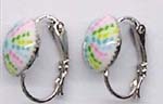Online earring jewelry supply factory supplies Clip on earrings with pastel colored stone stud