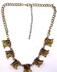 Gemstone necklace fashion accessory wholesale shopping. Stylish tigers eye designed stone necklace 