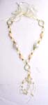 Ladies fantasy jewelry wholesale supply. Clear crystal necklace with imitation pearls and cream colored stones