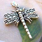 Silver fashion accessory wholesale distribution company. Large dragonfly design silver pendant 