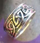 Wholesale religious fashion jewelry shopping. Thick sterling silver band with celtic petra ring design