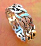 Religion style jewelry warehouse supplies Woven celtic, knot designed sterling silver ring